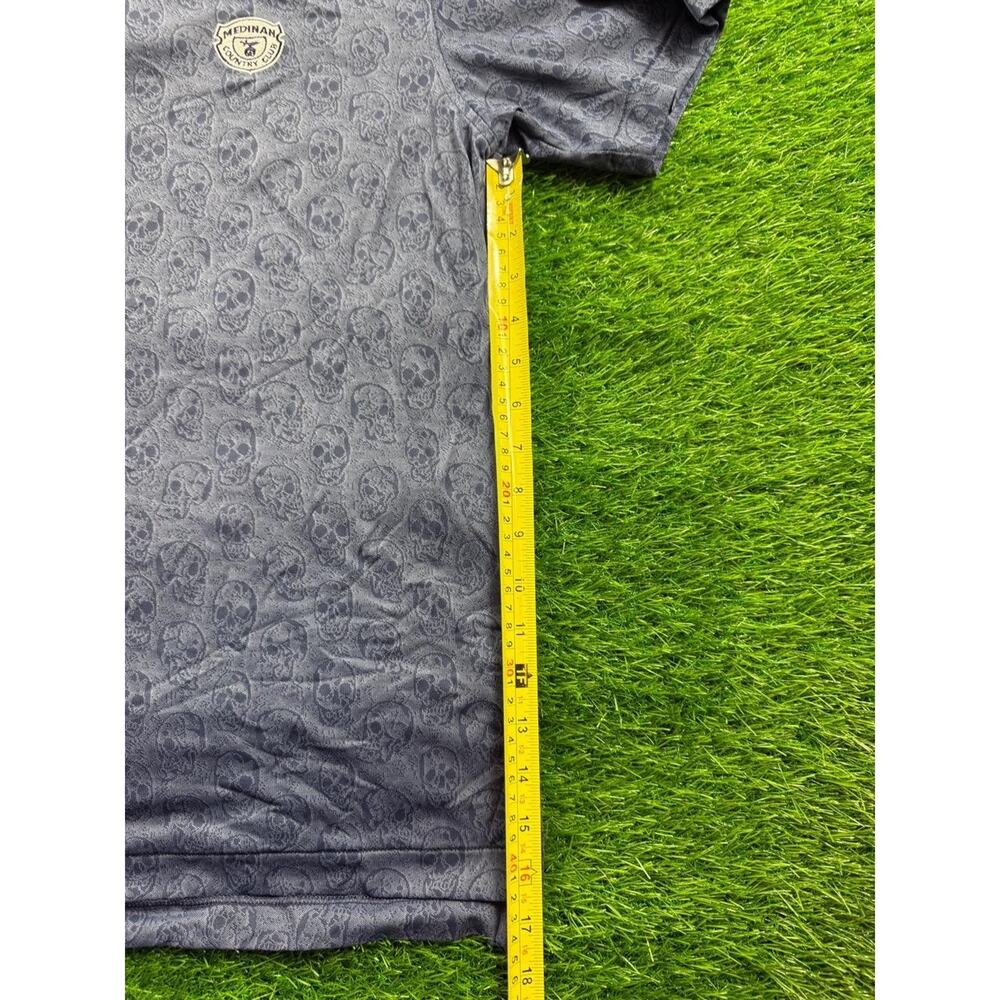 PETER MILLAR Polo Shirt Skull Mens M Blue Golf Performance Country Club - Picture 6 of 8